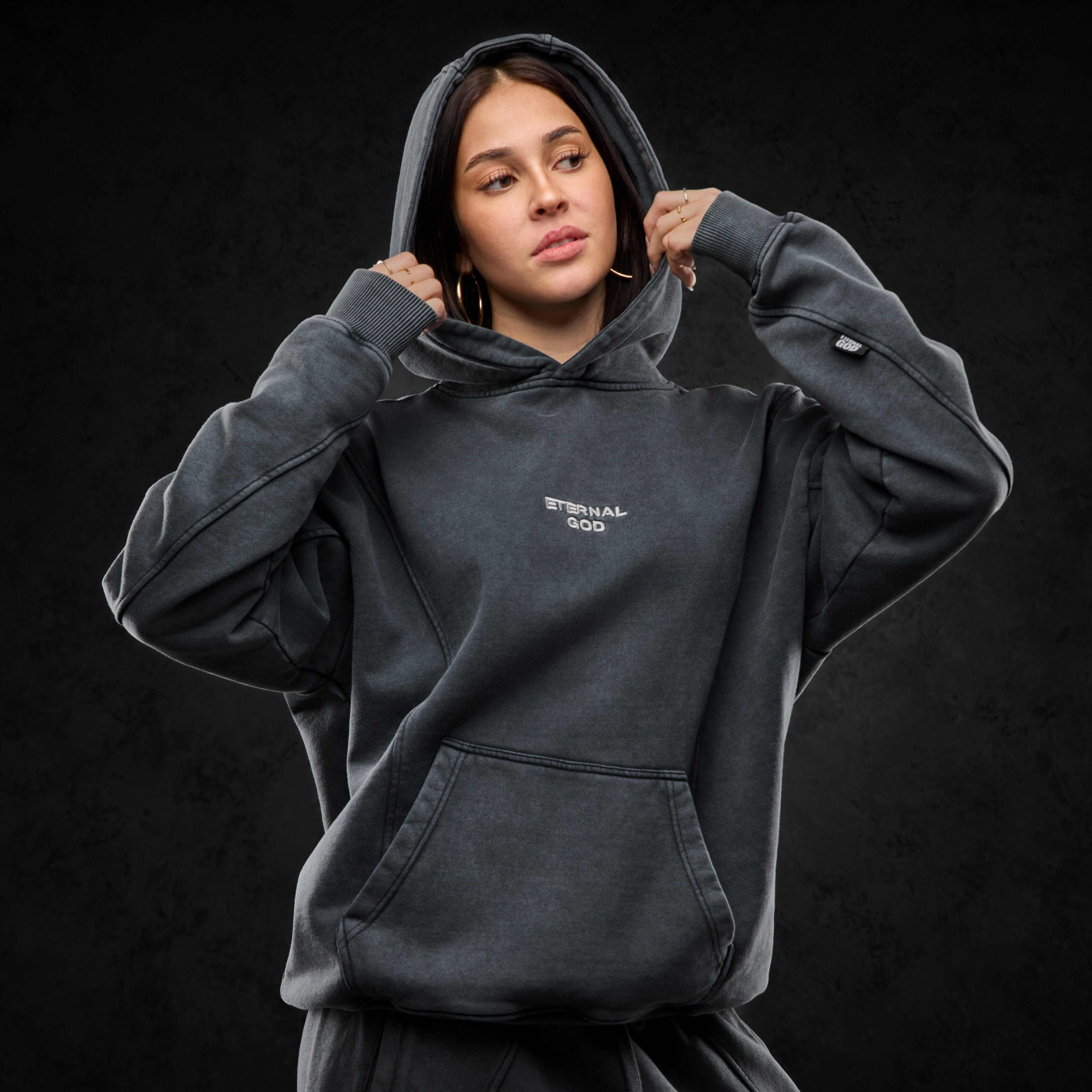 Eternal God E.G.O. (Ash Noir Washed) Hoodie 402029