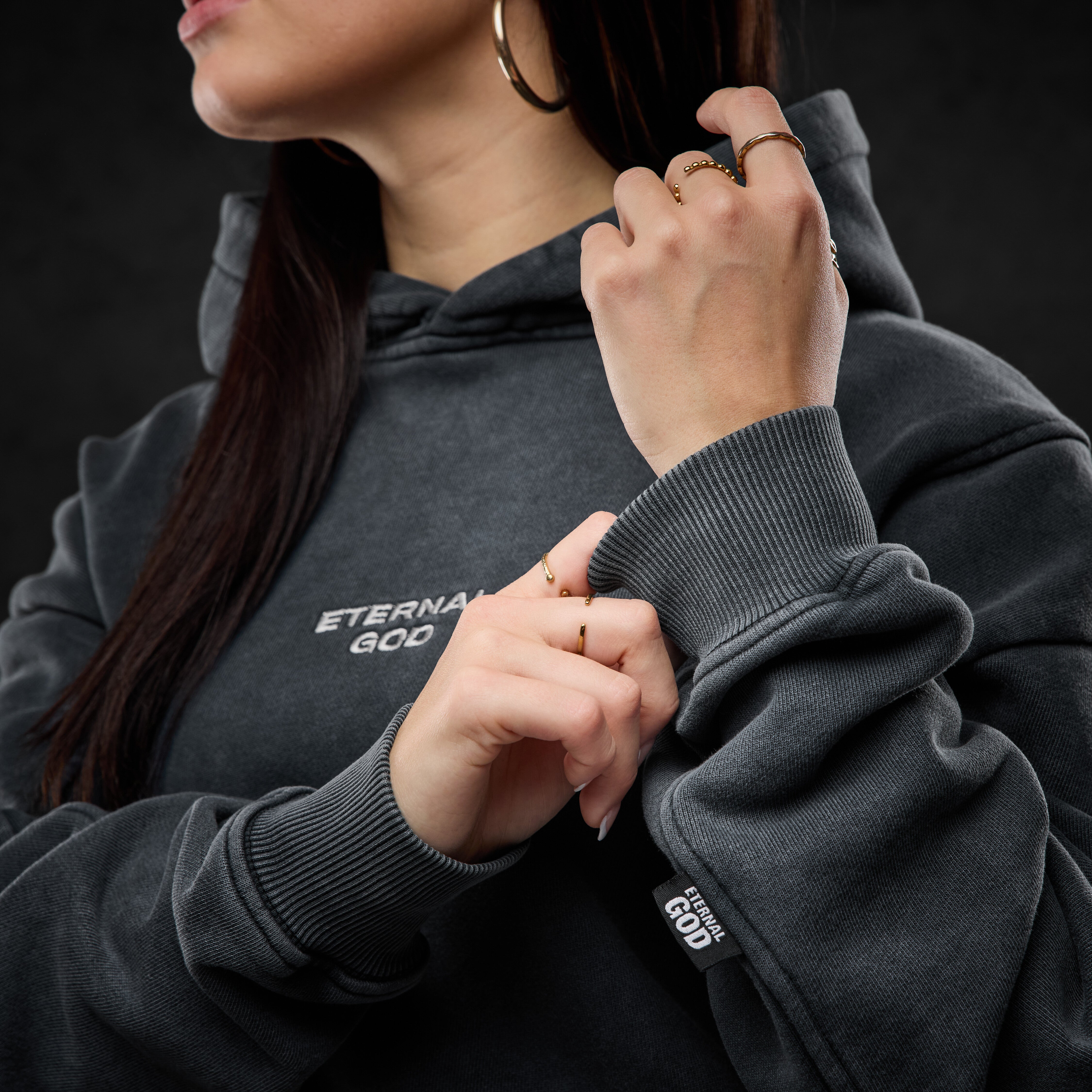 Eternal God E.G.O. (Ash Noir Washed) Hoodie 402023