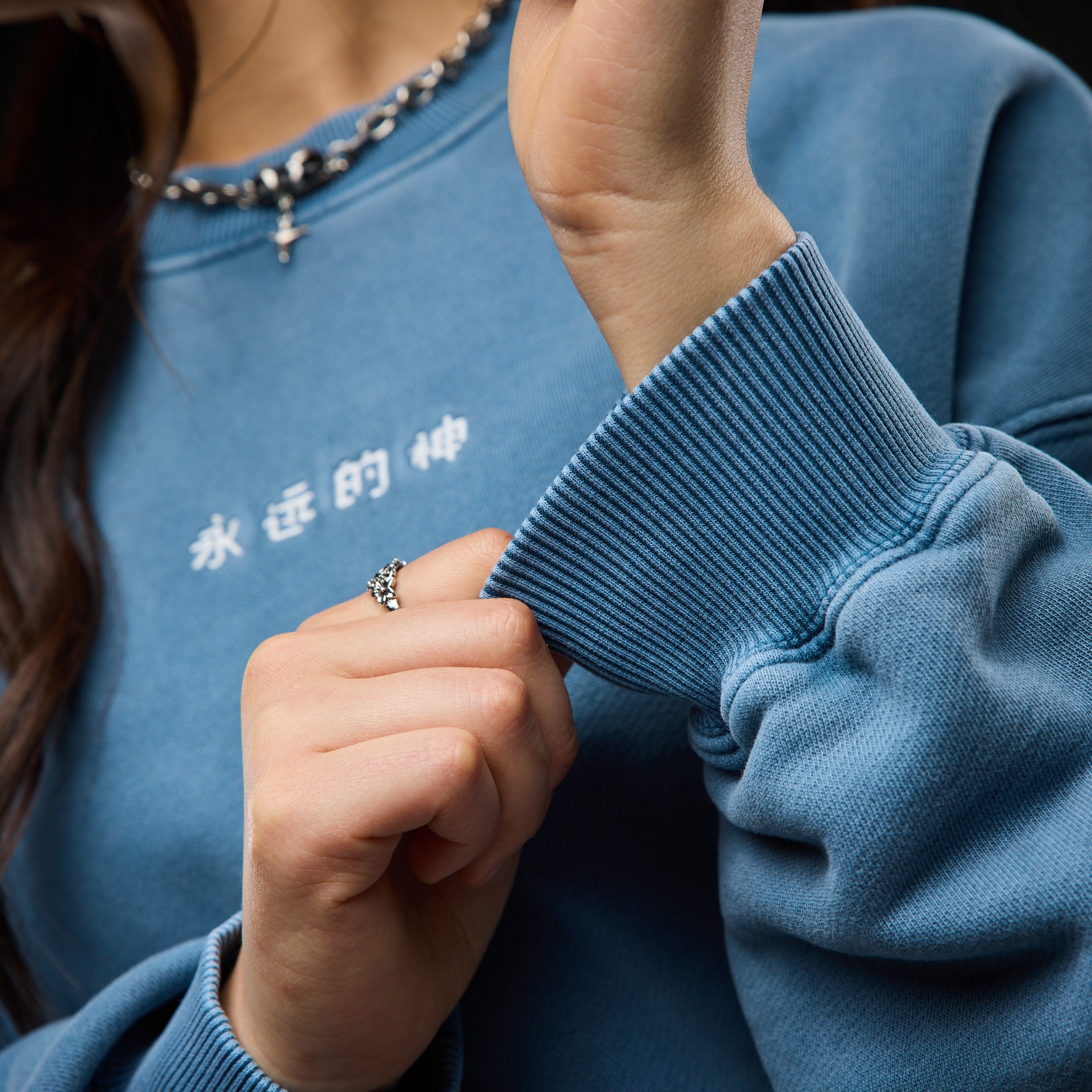 Eternal God Sad Kira (blue washed) Sweater 415432