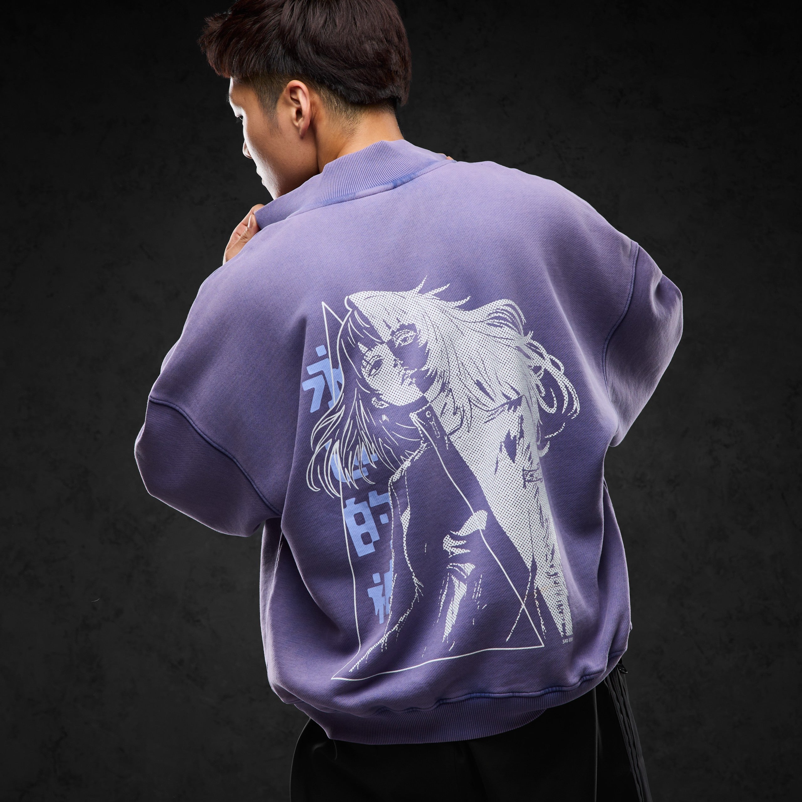 Eternal God Sad Kira (purple washed) Half-Zip 415478