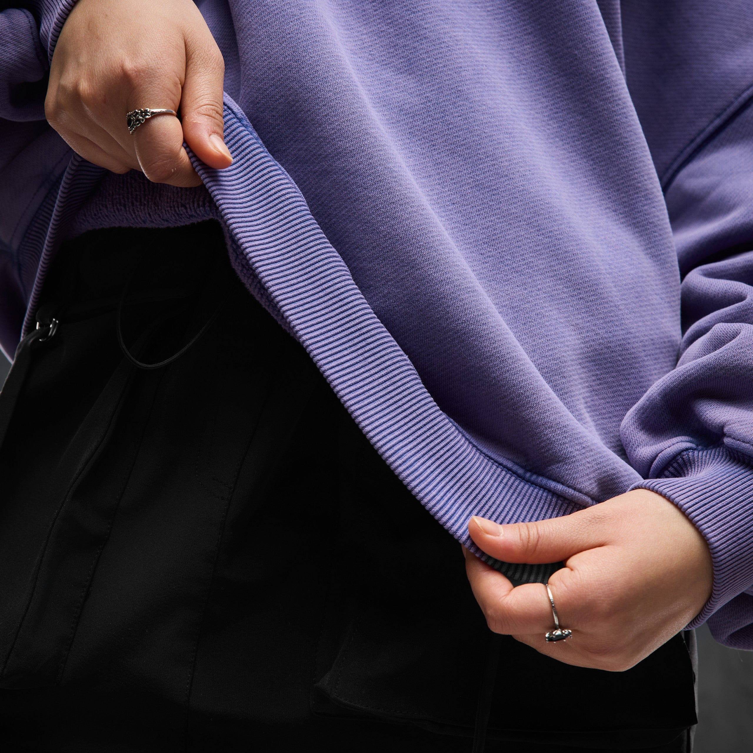Eternal God Sad Kira (purple washed) Half-Zip 415484